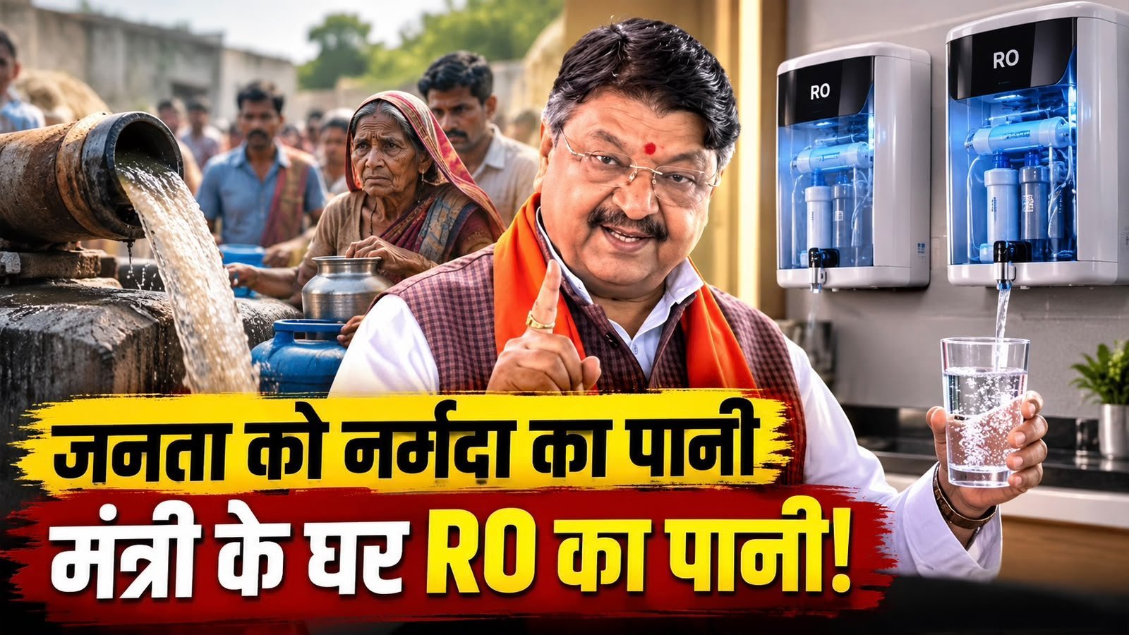मंत्री विजयवर्गीय के घर दो-दो आरओ, क्या नर्मदा के पानी पर भरोसा नहीं या भागीरथपुरा कांड के बाद डर गए?