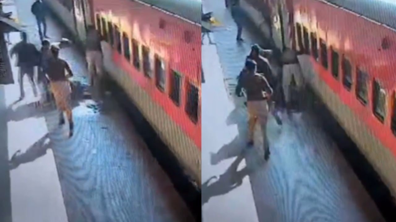 इंदौर स्टेशन पर ट्रेन से उतरते समय सिक्योरिटी गार्ड फिसला, ड्यूटी के दौरान हादसा
